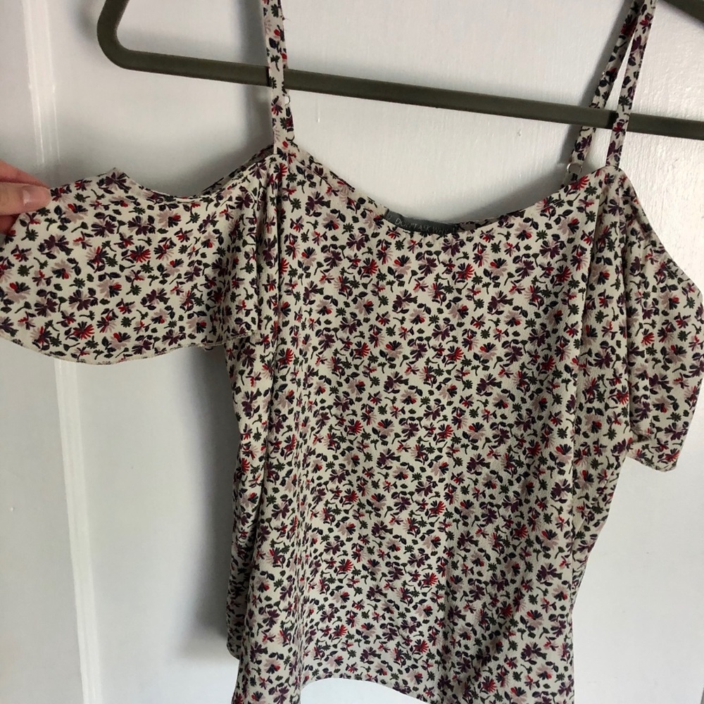 Off the shoulder floral top with adjustable straps